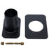Aluminum 2-Piece Gutter Adapter Kit with Brass Bolt for Rain Chain Installation, Standard, Black Powder Coated